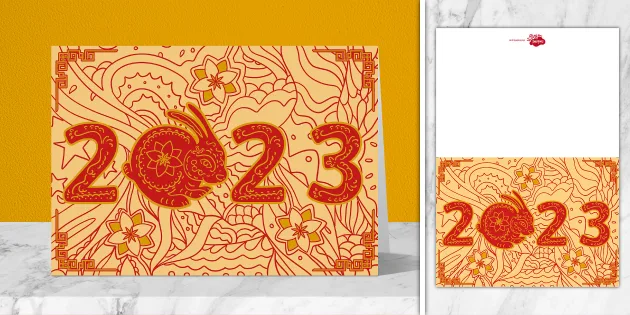 2023 Year of the Rabbit Chinese New Year Poster - Twinkl