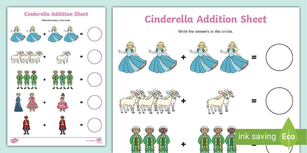 cinderella-addition-sheets-teacher-made-twinkl