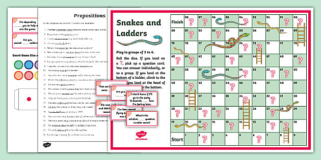 Snakes and Ladders, Online ESL Game