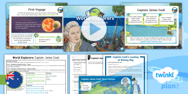 James Cook Homework James Cook Lesson Plan , James Cook and His Voyage to Australia – EQRM
