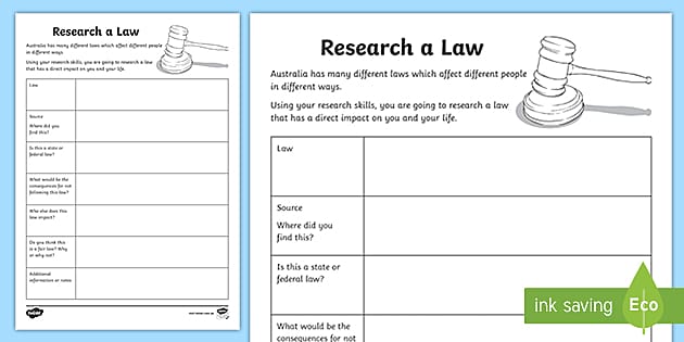 research projects law