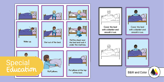 Making The Bed Sequencing Cards Teacher Made Twinkl