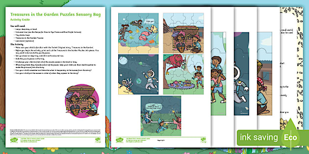 Treasures in the Garden Sensory Puzzles Busy Bag Resource Pack for Parents
