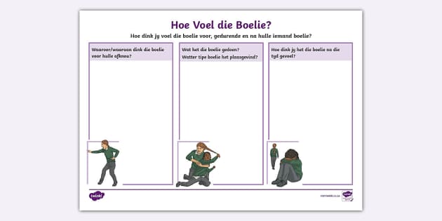 Hoe Voel die Boelie? - Aktiwiteit (teacher made) - Twinkl