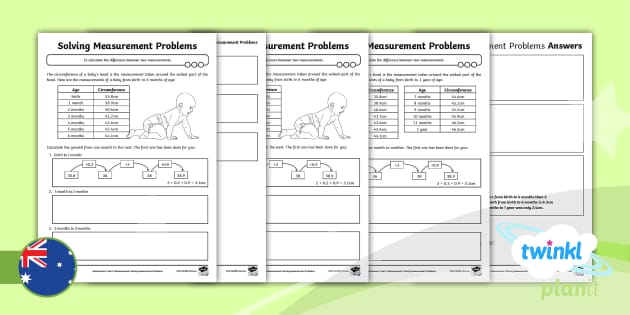 measurement problem solving tasks