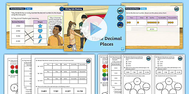 👉 Year 6 Diving into Mastery: Three Decimal Places Teaching Pack