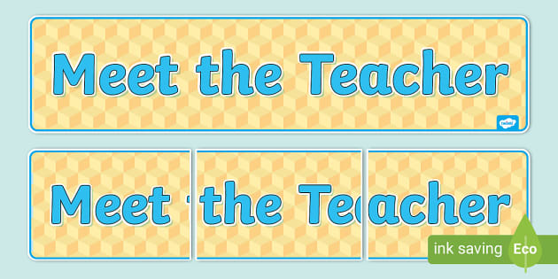 Meet The Teacher Display Banner Teacher Made Twinkl