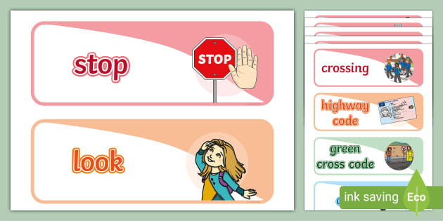 Road Crossing Safety Cards (Teacher-Made) - Twinkl