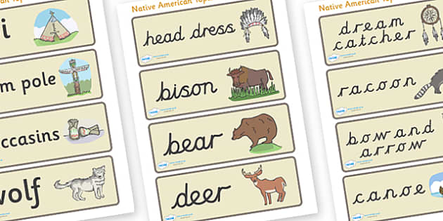 native-american-word-cards-teacher-made-twinkl