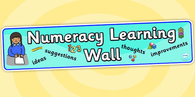 👉 Numeracy Learning Wall Display Banner (Teacher-Made)