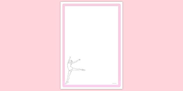 FREE! - Dancer Outline Page Border (teacher made) - Twinkl