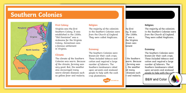 southern colonies crops