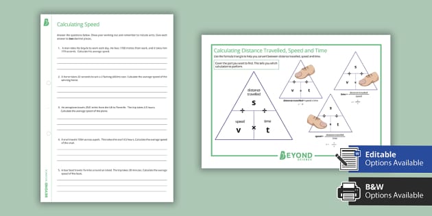 Speed, Velocity, and Acceleration - Worksheet, Printable and Distance  Learning