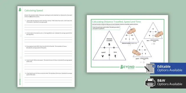 Speed Distance Time Questions, Worksheets and Revision