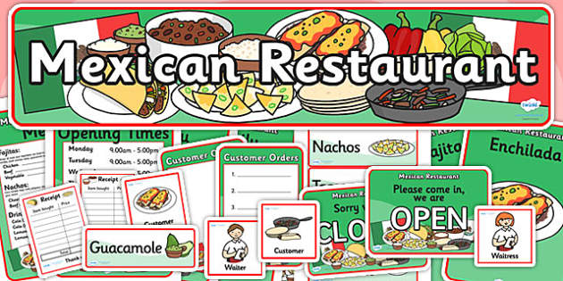 Mexican Restaurant Role Play Pack - ESL Restaurant Role Play