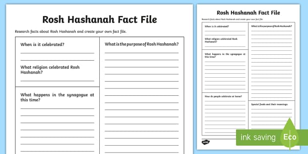 KS2 Rosh Hashanah Writing Template (professor Feito)