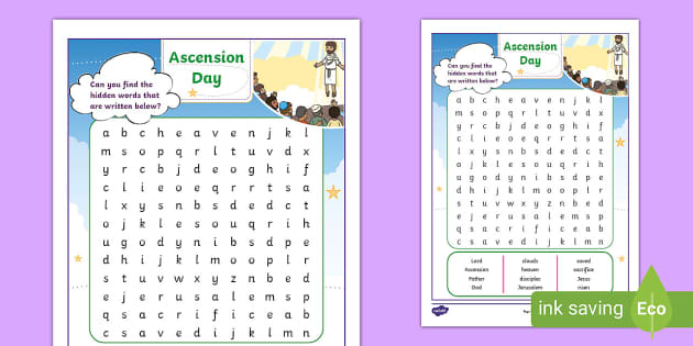 Ascension Day KS1 Word Search (teacher made) - Twinkl