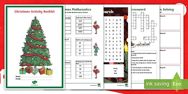 Christmas Activity Pages | Intermediate Phase | Grade 4