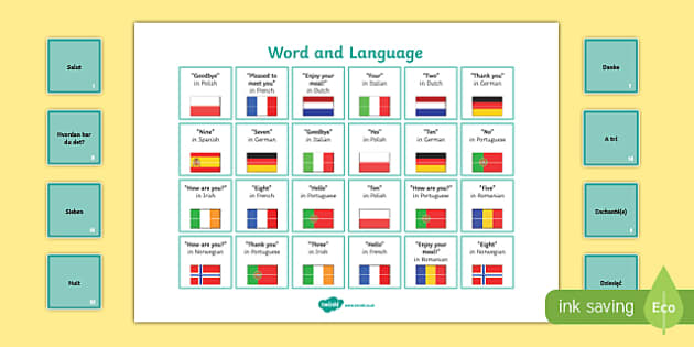 European Day of Languages Hello Loop Card Game - Twinkl