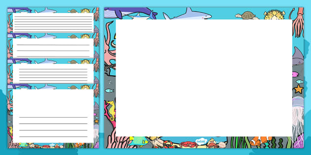 Under The Sea Decorative Landscape Page Borders