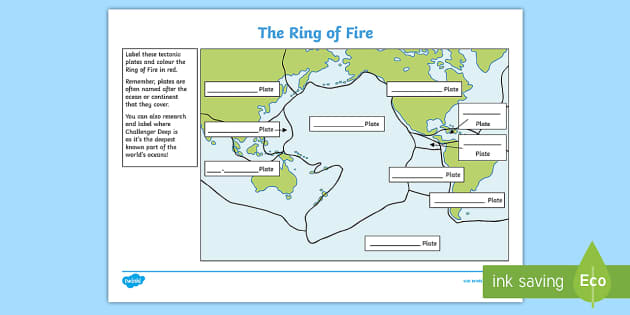 Op grote schaal Belang Inconsistent Ring of Fire Tectonic Plates Map Worksheet and Answer Key