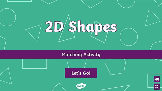 2D Shapes Interactive Matching Activity