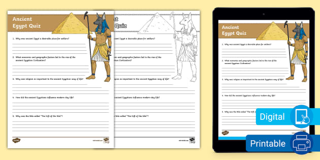 Sixth Grade Ancient Egypt Quiz (Lehrer Gemacht) - Twinkl