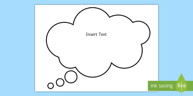 👉 Thought Bubble Writing Editable Template (teacher made)