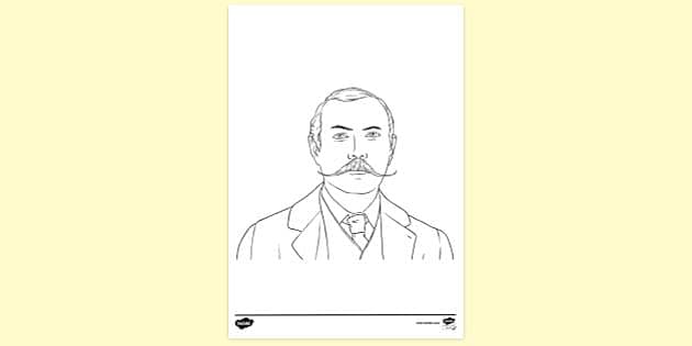 FREE! - Sir Arthur Conan Doyle Colouring Sheet | Colouring Sheets