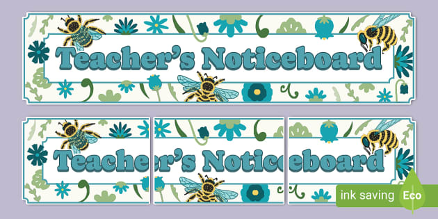 Bee Themed Teachers Noticeboard Display Banner Twinkl 5809