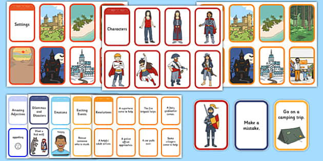 Story Writing Prompt Cards Pack (Hecho por educadores)