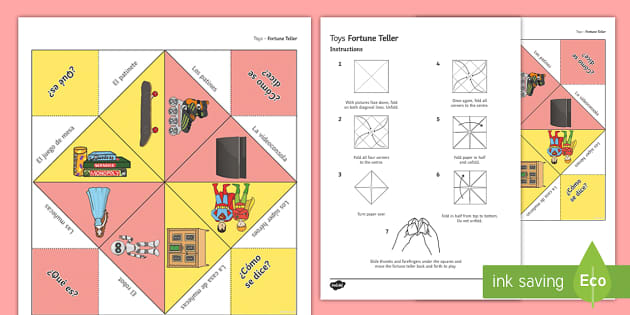 Toys Fortune Teller Spanish teacher Made Twinkl