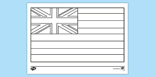 hawaii flag coloring page teacher made