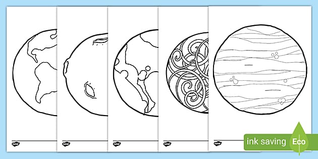 planets coloring page