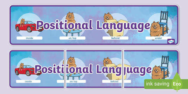 Positional Language EYFS Display Banner (teacher made)
