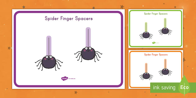 Spider Finger Spacer | Printable Halloween Resource | Twinkl