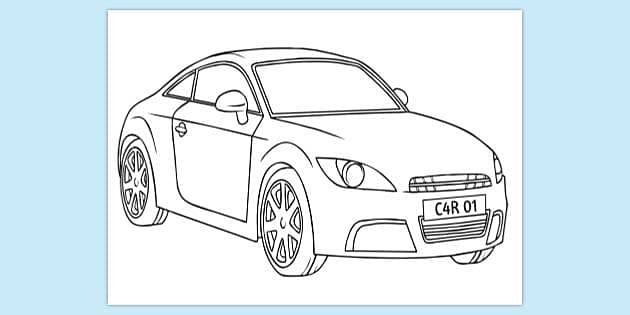 exotic car coloring pages