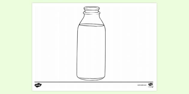 Simple Doodle of a Milk Bottle Stock Illustration - Illustration of glass,  white: 60443708