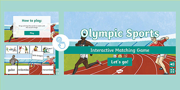 Olympic Sports Interactive Matching Game Indonesian Twinkl olympic-sports-interactive-matching-game-indonesian-twinkl