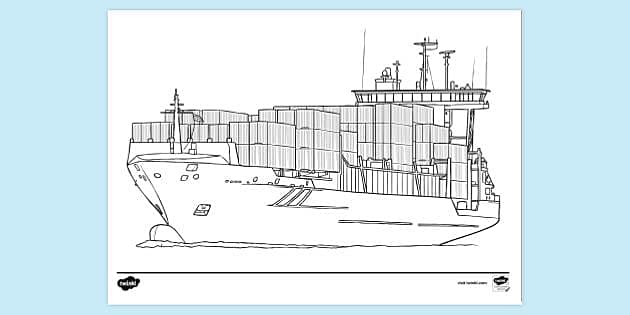 Front view of a cargo ship vector image on VectorStock in 2024 | Cargo ship  illustration, Cargo shipping, Ship vector