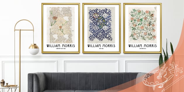 William Morris Print Set, Set of 6, William Morris Exhibition Poster, Morris  Pattern Print, William Morris Décor,gallery Wall,wall Print Set 