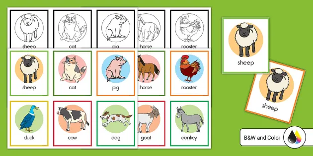 Farm Animals Matching Game (Teacher-Made) - Twinkl