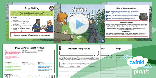 Features of a Play Script - Playscripts KS2 PPT - Twinkl