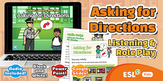 ESL Listening & Role Play: Asking for Directions [Kids, A1]