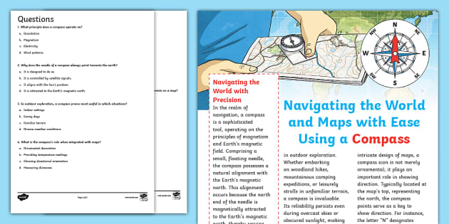 Navigating the World and Maps with Ease Using a Compass