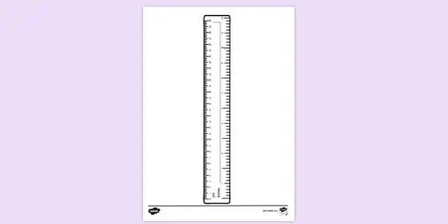 Millimetre Ruler Colouring Sheet (Teacher-Made) - Twinkl