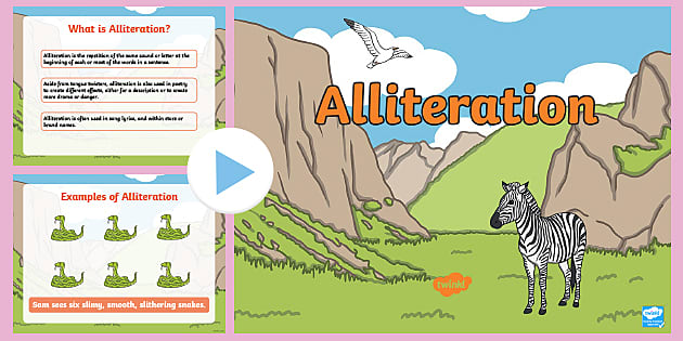 ALLITERATION The repetition of the sound at the beginning of a word. - ppt  download
