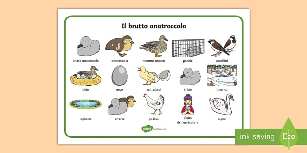 Il brutto anatroccolo Vocabolario Illustrato (Teacher-Made)