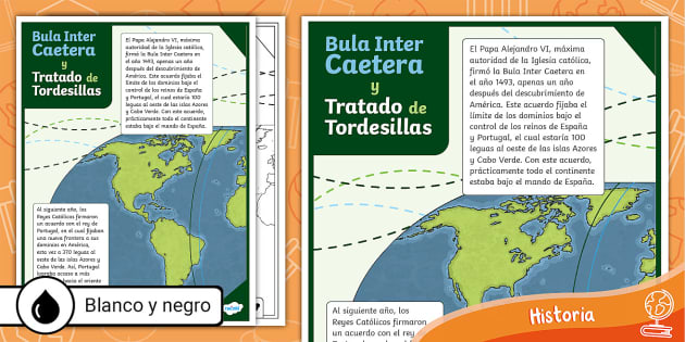 Póster | Bula Inter Caetera Tratado Tordesillas | Historia