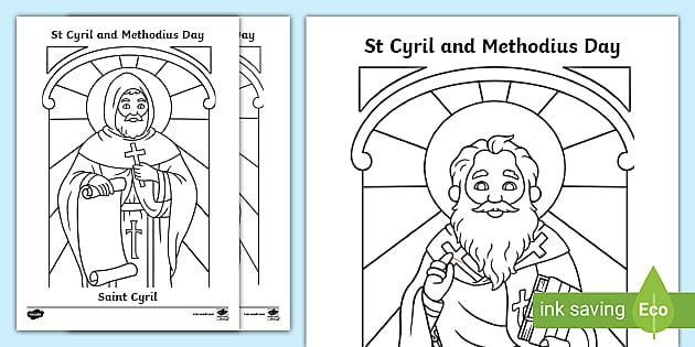 FREE! - St. Cyril And Methodius Day Colouring Activity | Twinkl